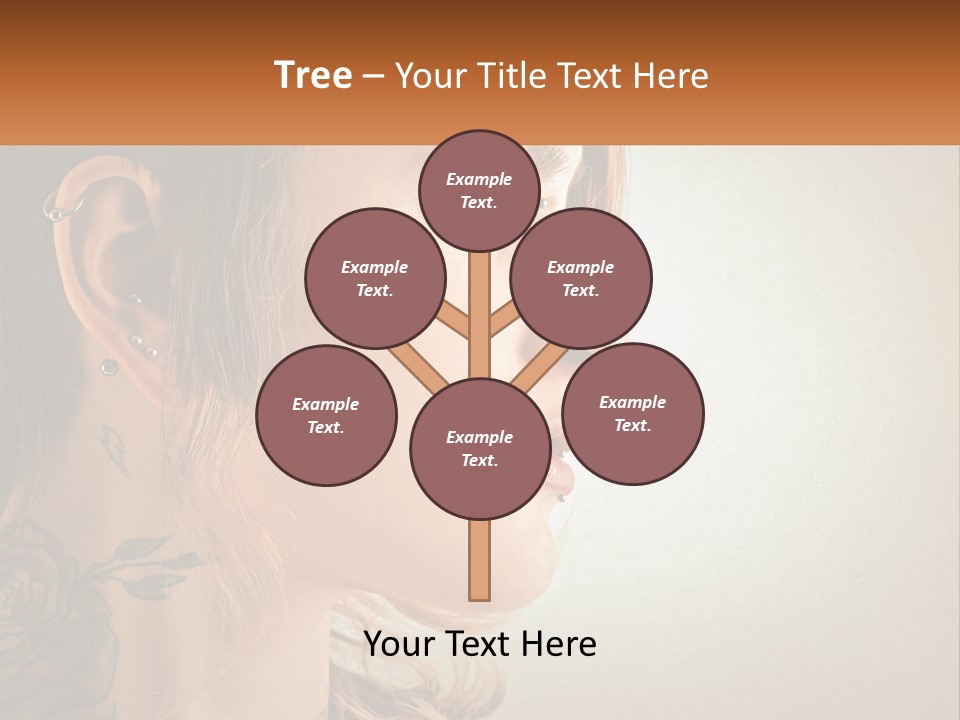 A Woman With A Piercing On Her Ear PowerPoint Template