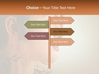 A Woman With A Piercing On Her Ear PowerPoint Template