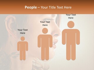 A Woman With A Piercing On Her Ear PowerPoint Template