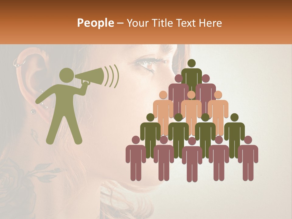 A Woman With A Piercing On Her Ear PowerPoint Template