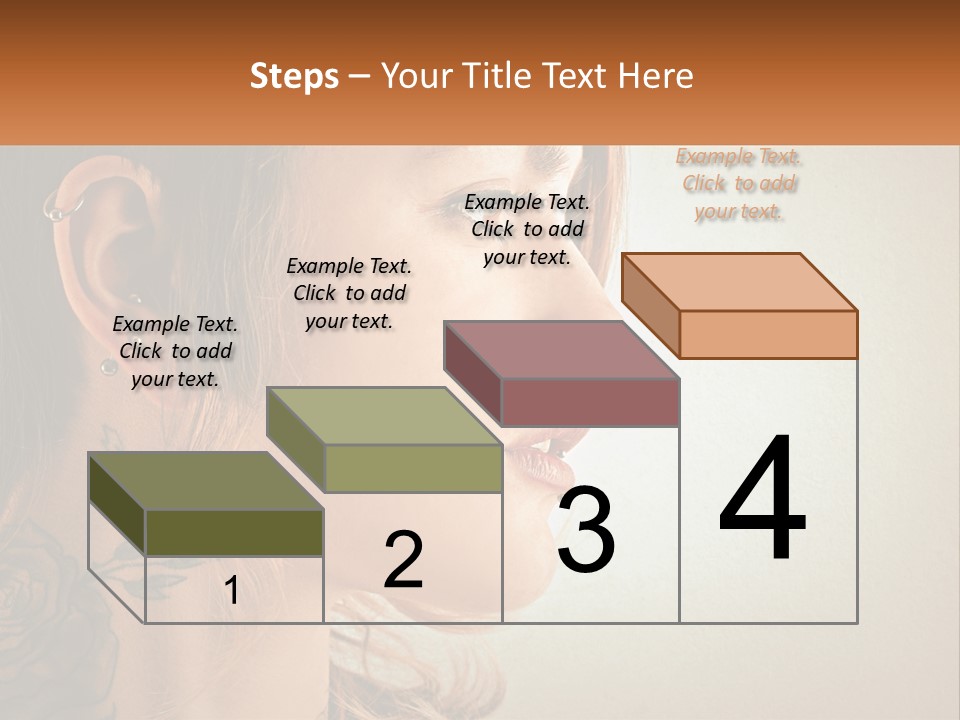 A Woman With A Piercing On Her Ear PowerPoint Template