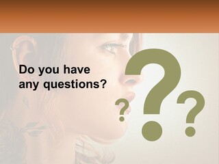 A Woman With A Piercing On Her Ear PowerPoint Template