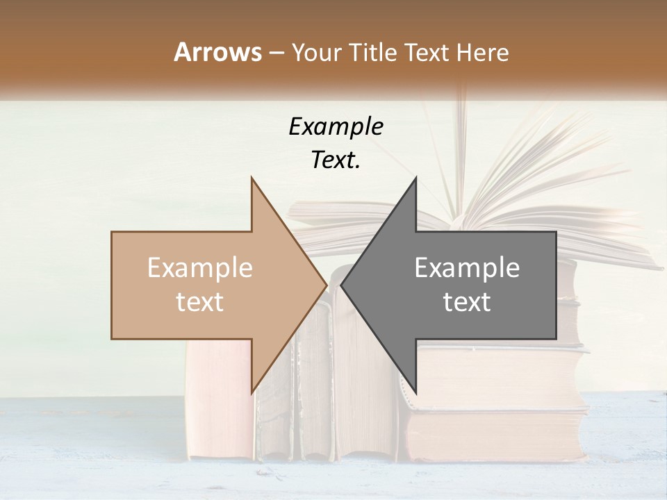 A Stack Of Books On A Table With A Green Background PowerPoint Template