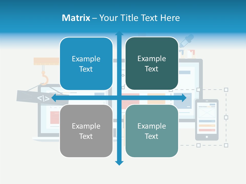 A Computer, Tablet, And Phone Are Shown In This Powerpoint Presentation PowerPoint Template