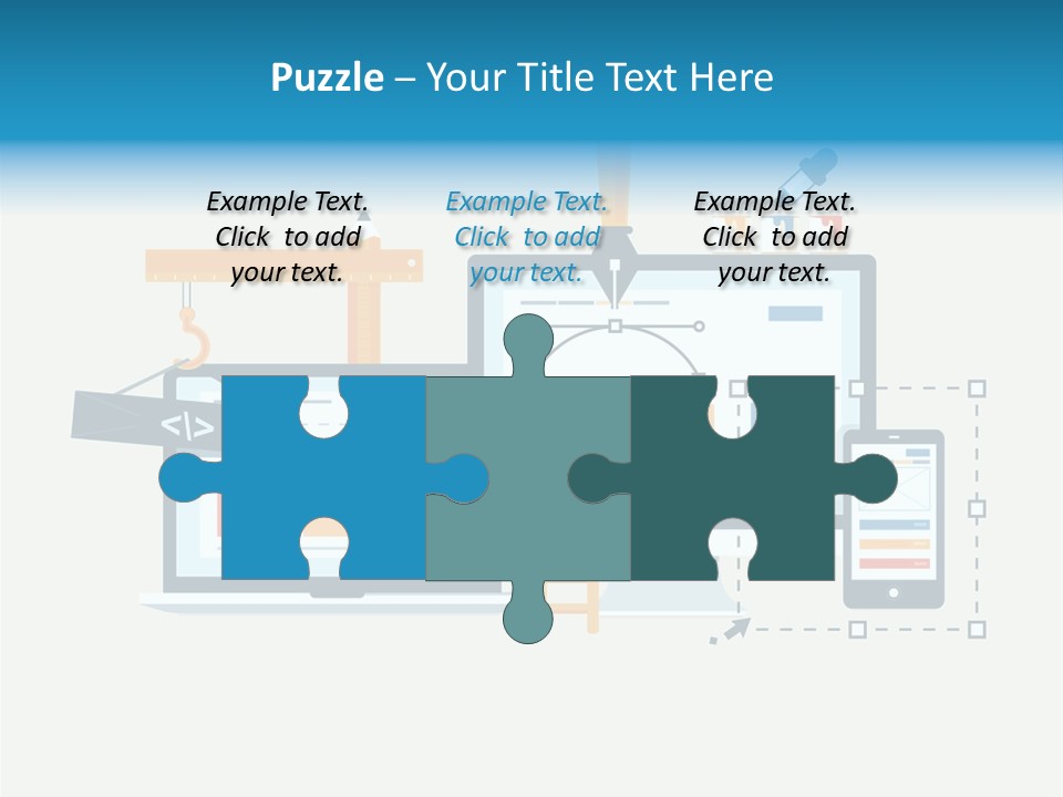 A Computer, Tablet, And Phone Are Shown In This Powerpoint Presentation PowerPoint Template