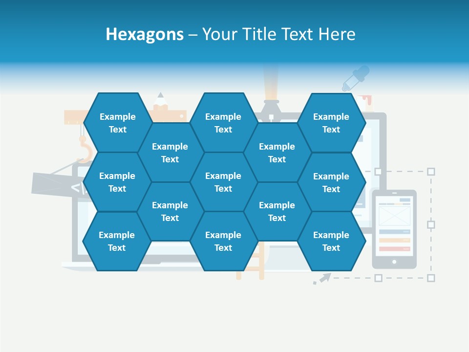 A Computer, Tablet, And Phone Are Shown In This Powerpoint Presentation PowerPoint Template