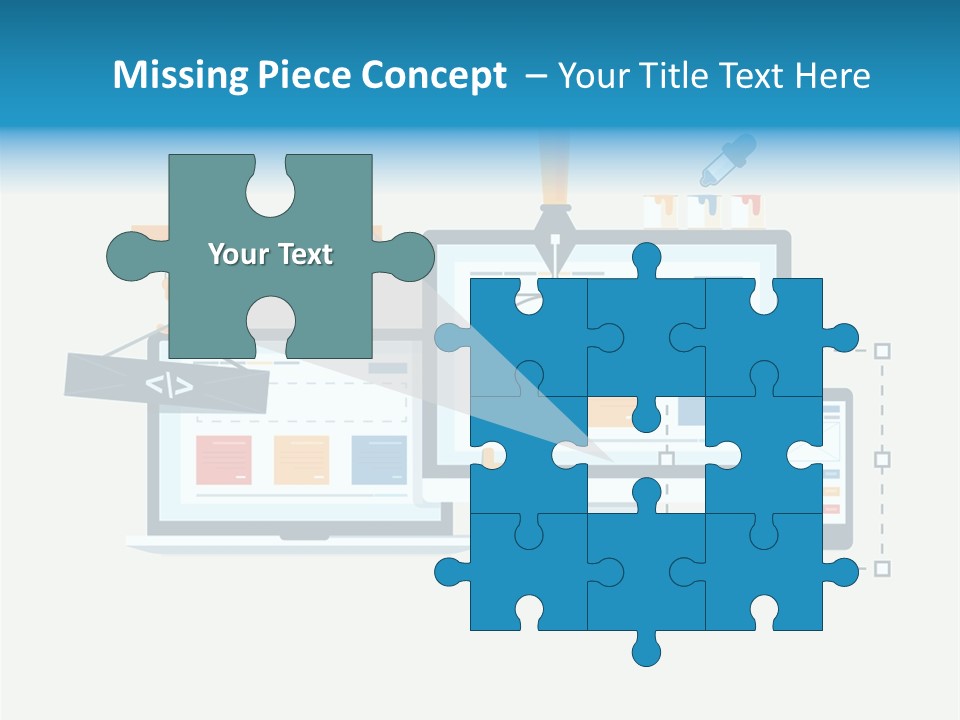 A Computer, Tablet, And Phone Are Shown In This Powerpoint Presentation PowerPoint Template