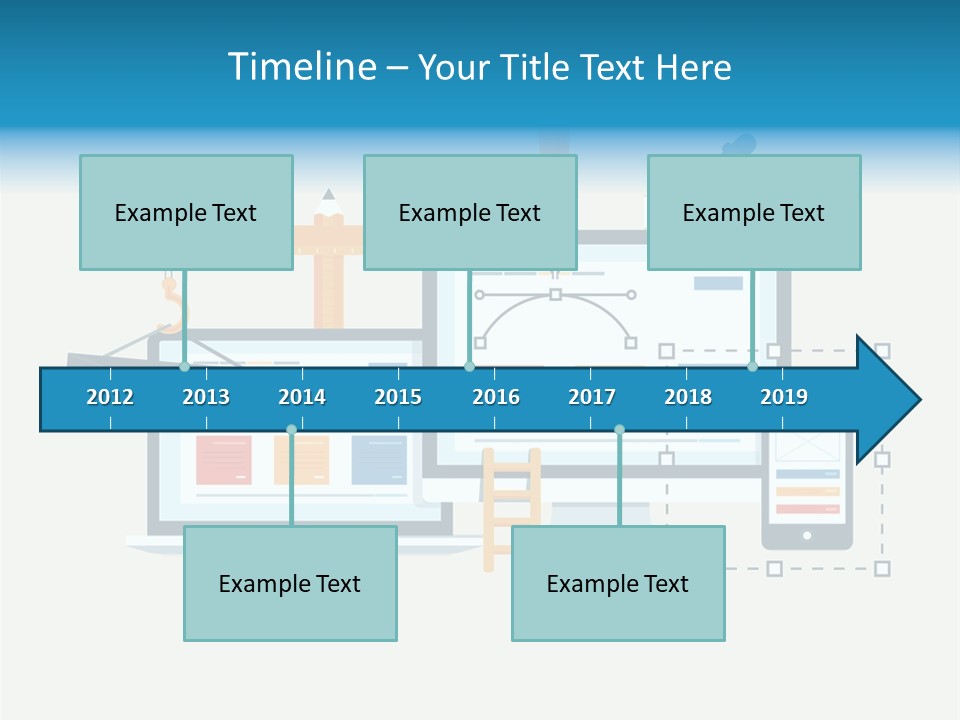 A Computer, Tablet, And Phone Are Shown In This Powerpoint Presentation PowerPoint Template