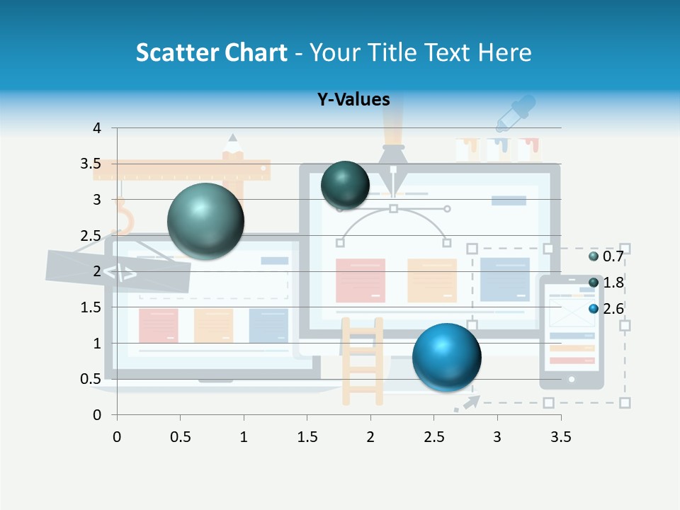 A Computer, Tablet, And Phone Are Shown In This Powerpoint Presentation PowerPoint Template