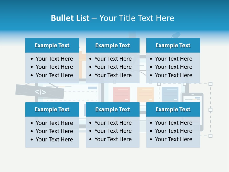 A Computer, Tablet, And Phone Are Shown In This Powerpoint Presentation PowerPoint Template
