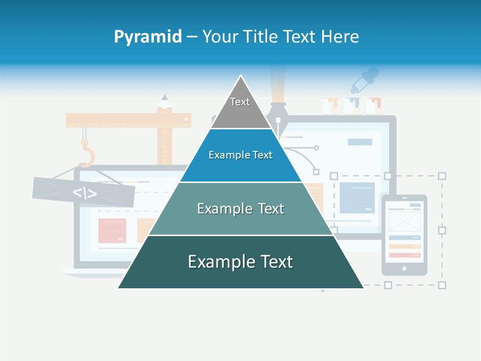 A Computer, Tablet, And Phone Are Shown In This Powerpoint Presentation PowerPoint Template