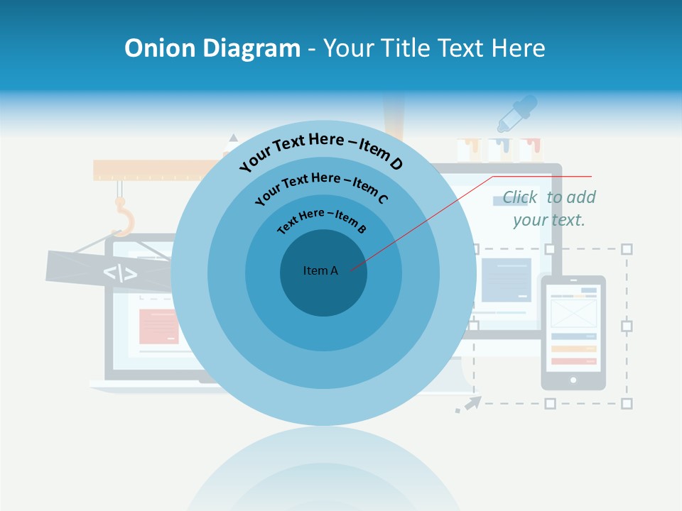 A Computer, Tablet, And Phone Are Shown In This Powerpoint Presentation PowerPoint Template