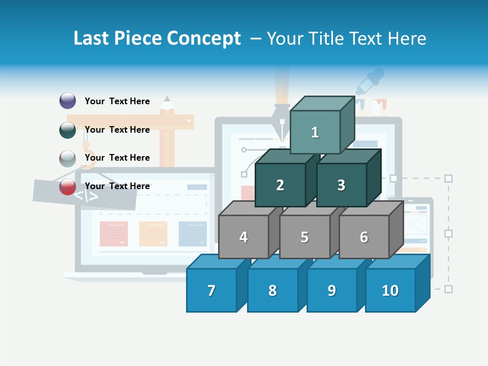 A Computer, Tablet, And Phone Are Shown In This Powerpoint Presentation PowerPoint Template