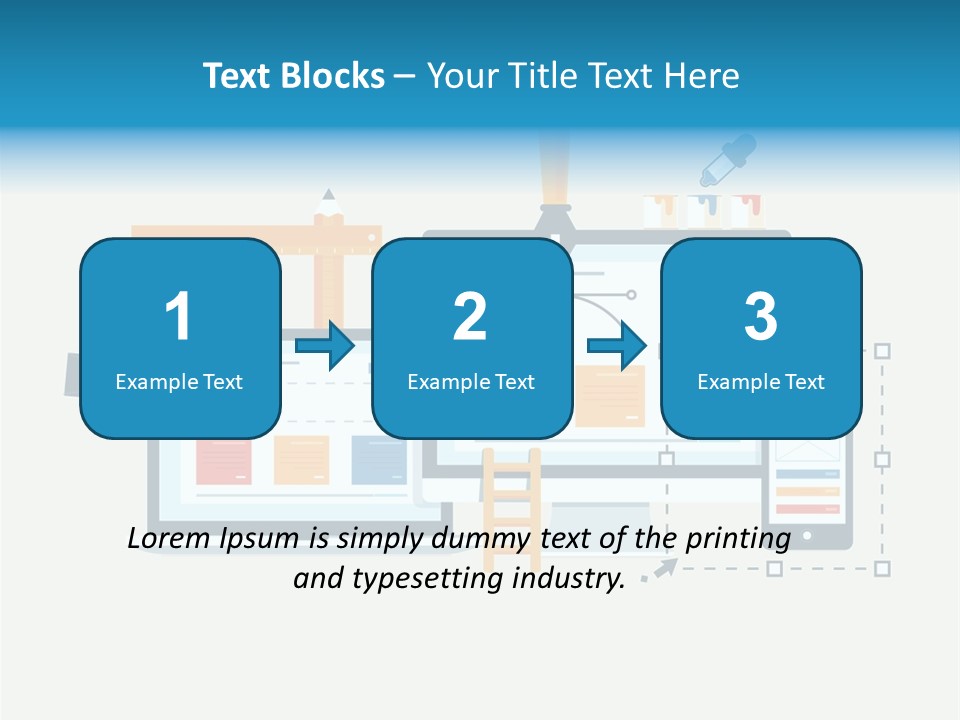 A Computer, Tablet, And Phone Are Shown In This Powerpoint Presentation PowerPoint Template