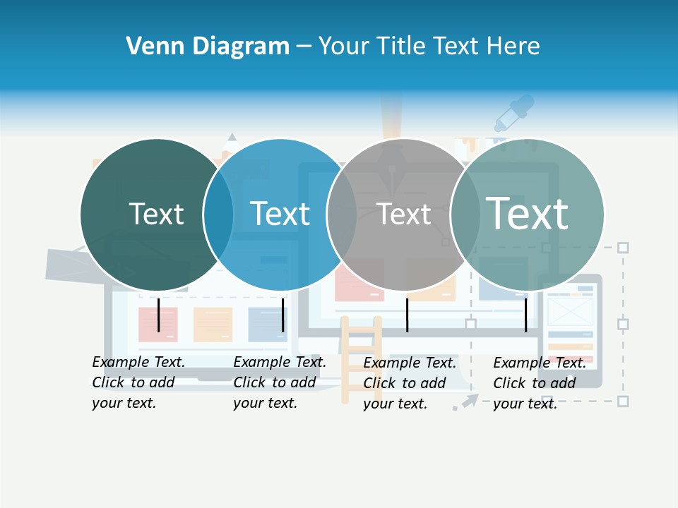 A Computer, Tablet, And Phone Are Shown In This Powerpoint Presentation PowerPoint Template