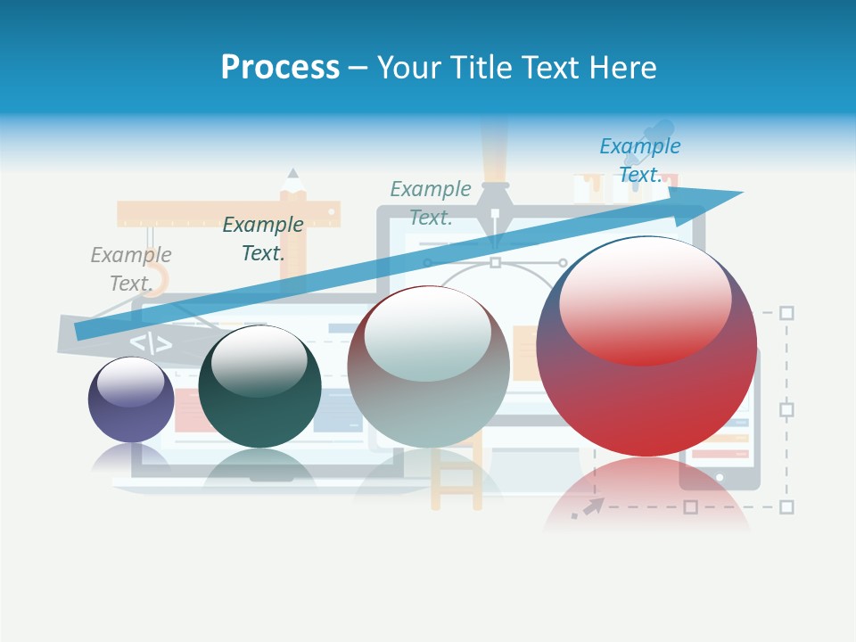 A Computer, Tablet, And Phone Are Shown In This Powerpoint Presentation PowerPoint Template