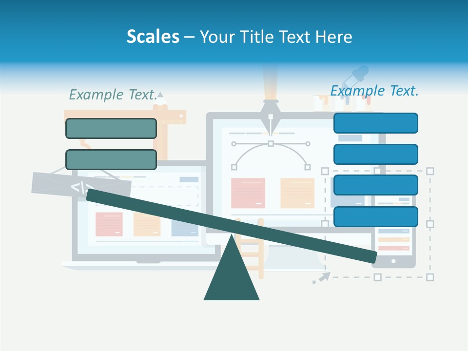 A Computer, Tablet, And Phone Are Shown In This Powerpoint Presentation PowerPoint Template