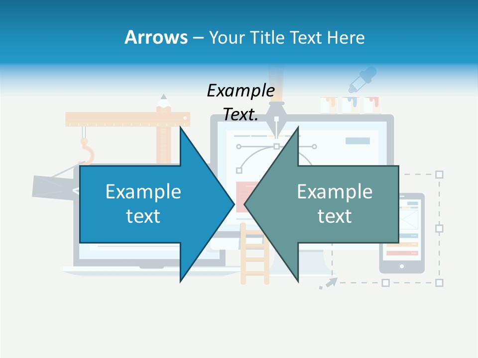 A Computer, Tablet, And Phone Are Shown In This Powerpoint Presentation PowerPoint Template