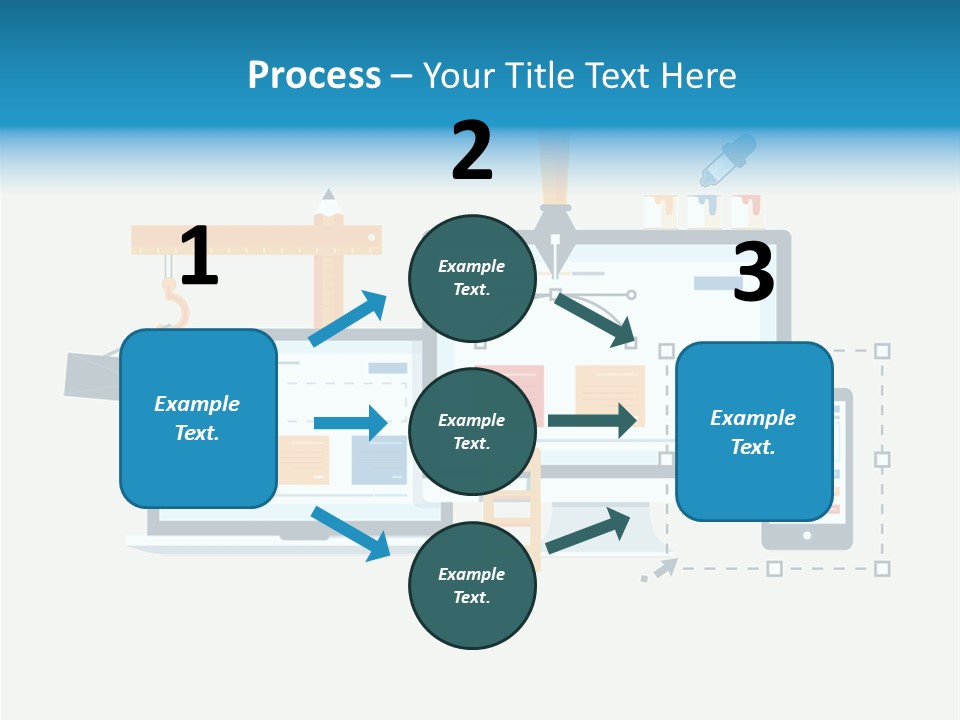 A Computer, Tablet, And Phone Are Shown In This Powerpoint Presentation PowerPoint Template