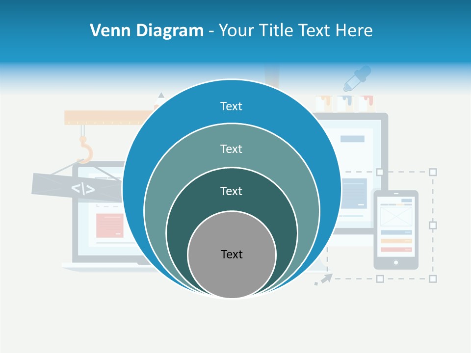 A Computer, Tablet, And Phone Are Shown In This Powerpoint Presentation PowerPoint Template