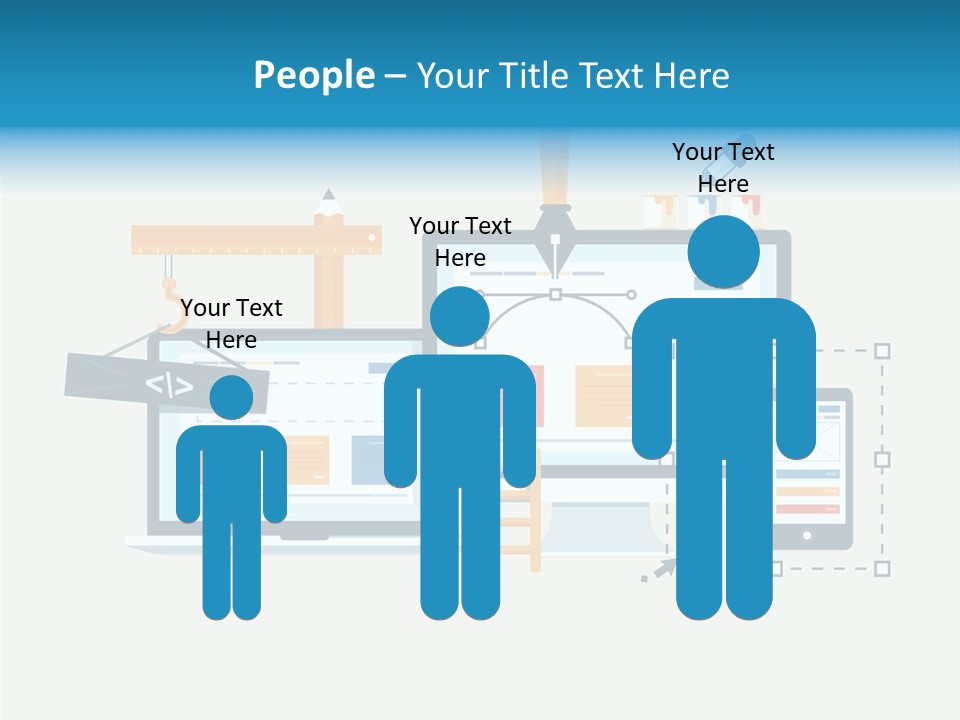 A Computer, Tablet, And Phone Are Shown In This Powerpoint Presentation PowerPoint Template