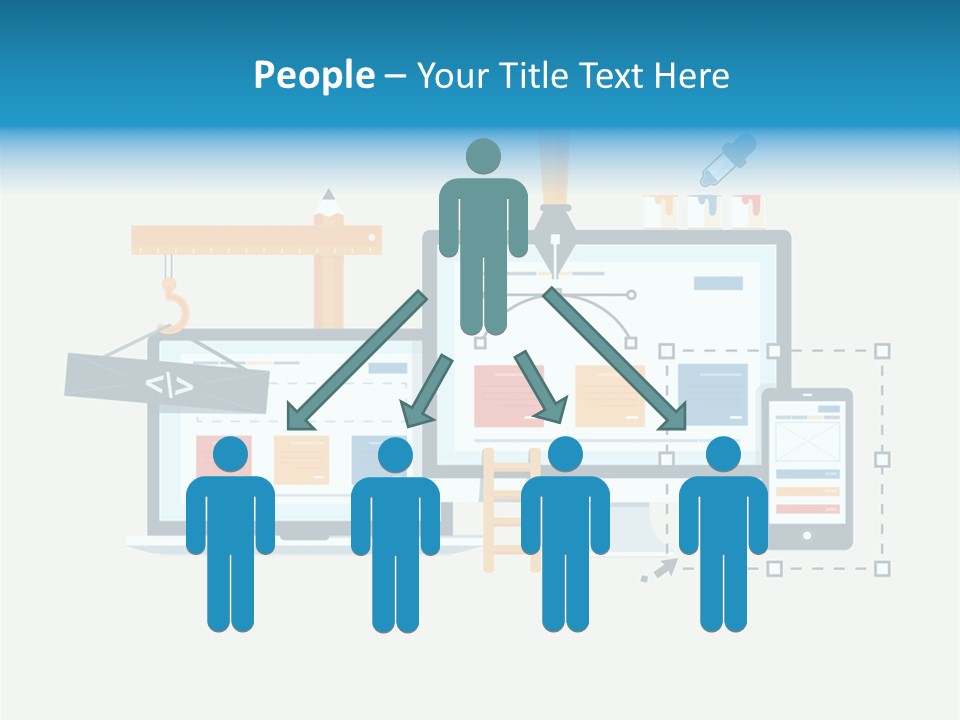 A Computer, Tablet, And Phone Are Shown In This Powerpoint Presentation PowerPoint Template