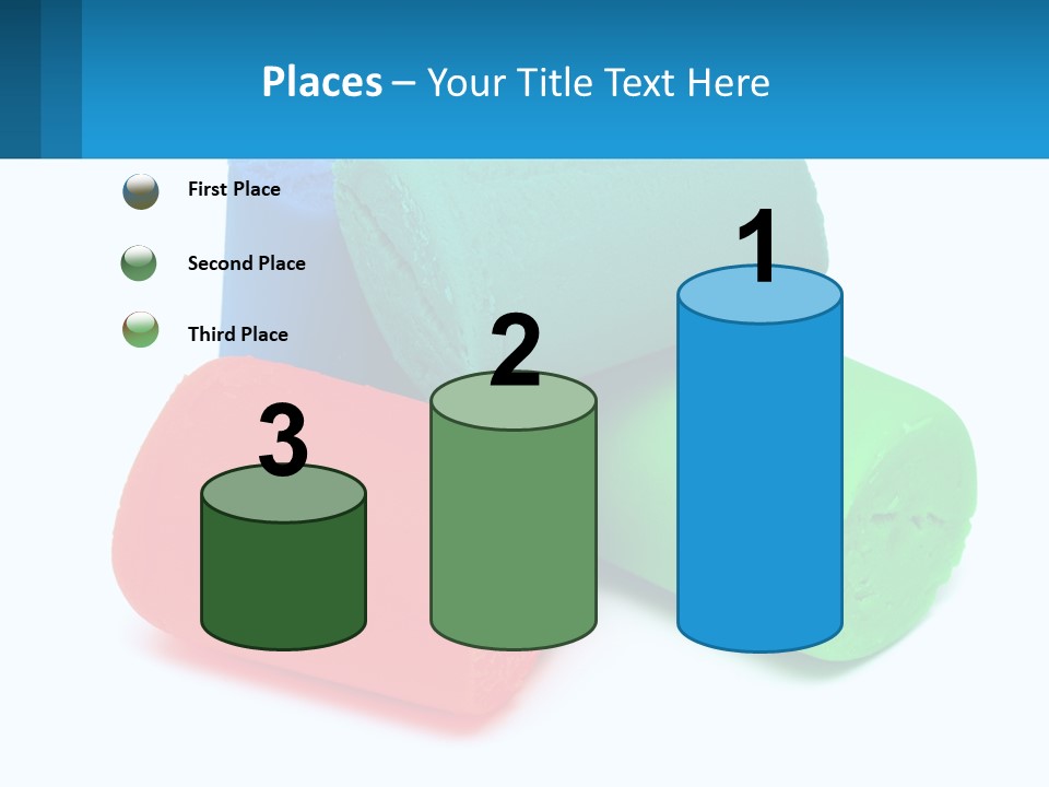 A Group Of Three Different Colored Rolls Of Paper PowerPoint Template