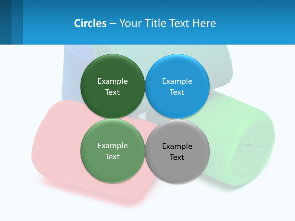 A Group Of Three Different Colored Rolls Of Paper PowerPoint Template