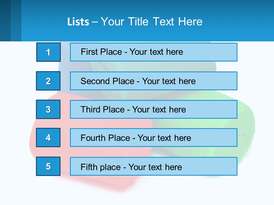 A Group Of Three Different Colored Rolls Of Paper PowerPoint Template