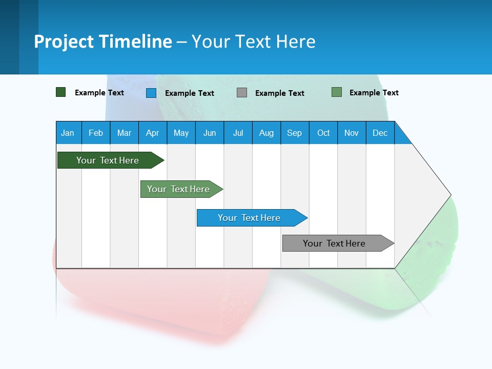 A Group Of Three Different Colored Rolls Of Paper PowerPoint Template