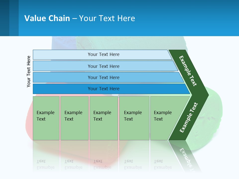 A Group Of Three Different Colored Rolls Of Paper PowerPoint Template