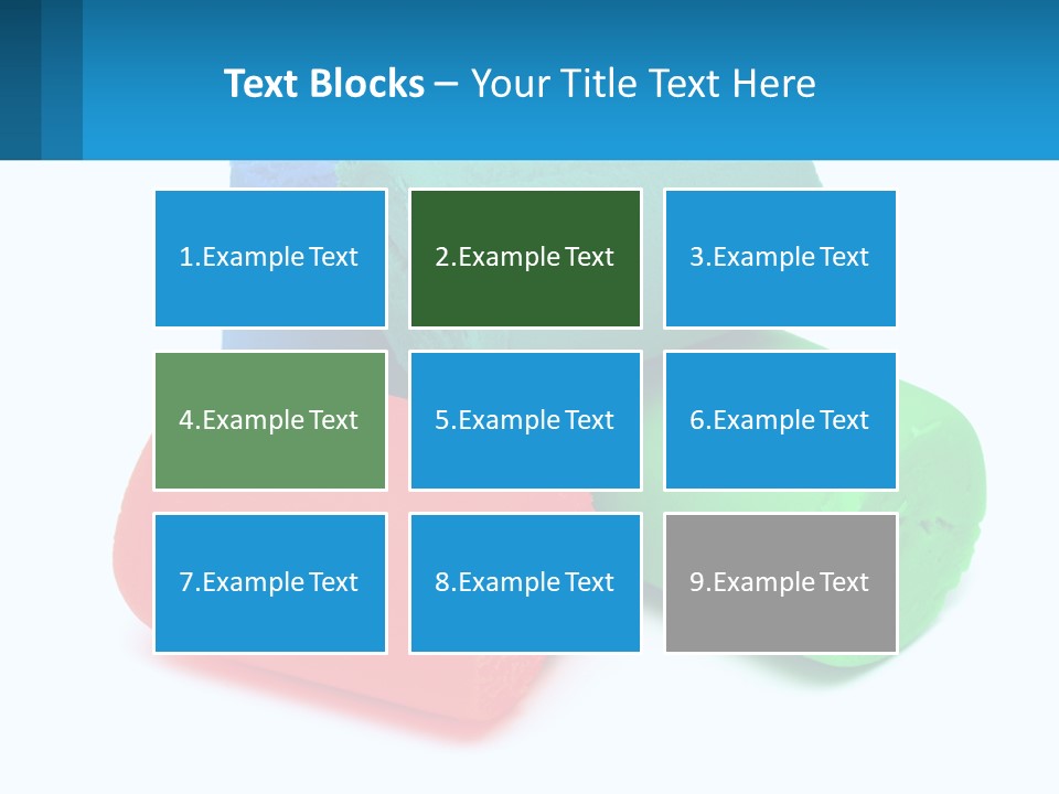 A Group Of Three Different Colored Rolls Of Paper PowerPoint Template