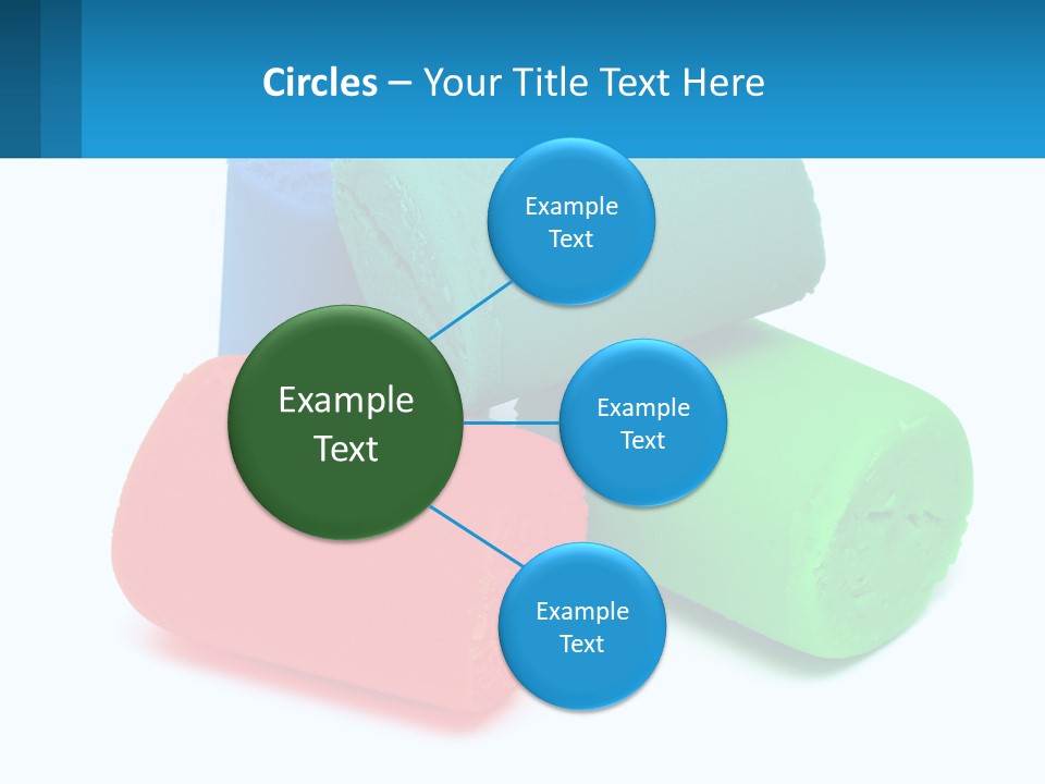 A Group Of Three Different Colored Rolls Of Paper PowerPoint Template