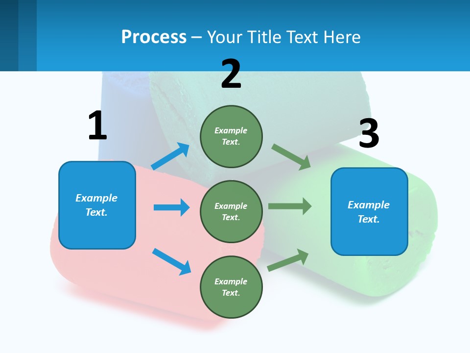 A Group Of Three Different Colored Rolls Of Paper PowerPoint Template