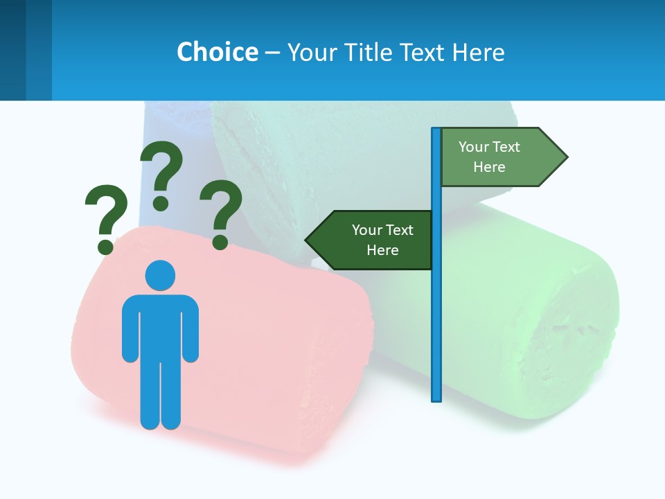 A Group Of Three Different Colored Rolls Of Paper PowerPoint Template