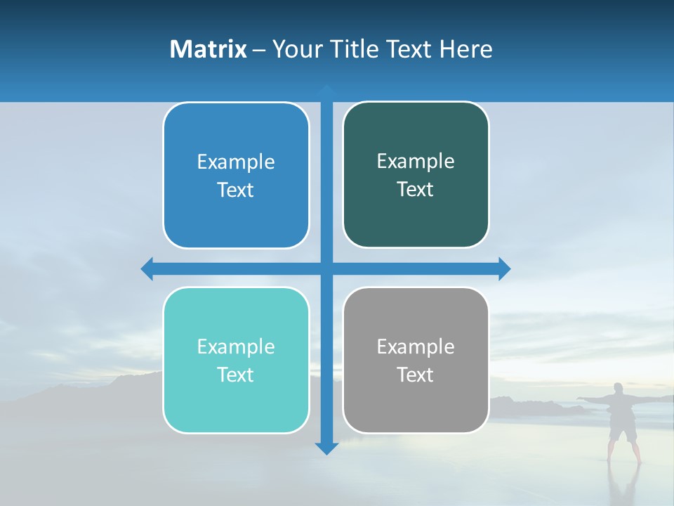 A Person Standing On A Beach With A Sky Background PowerPoint Template