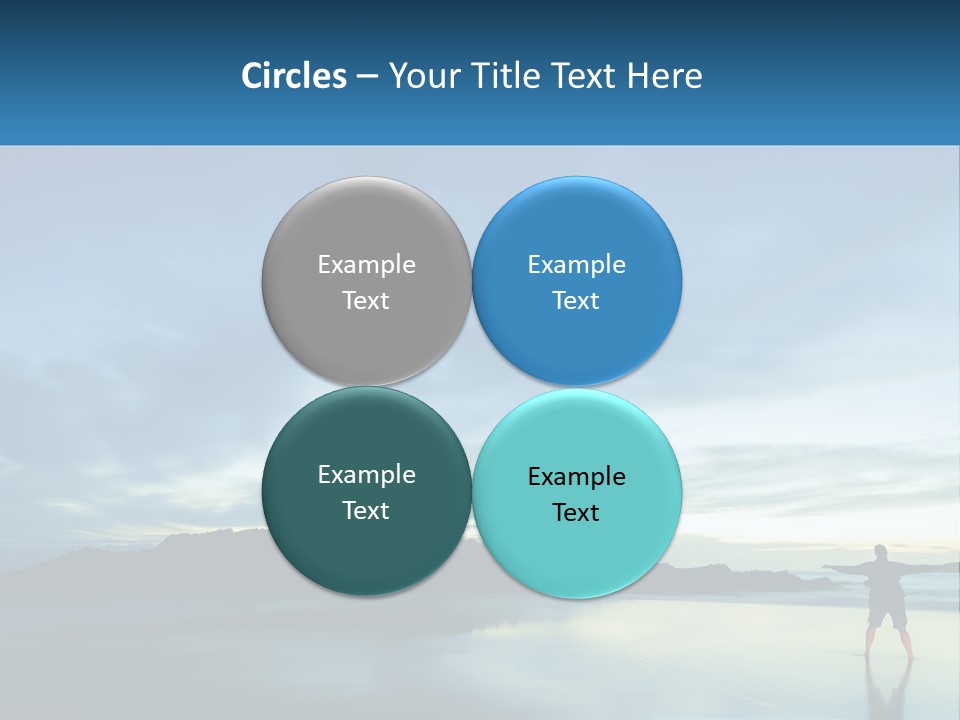 A Person Standing On A Beach With A Sky Background PowerPoint Template