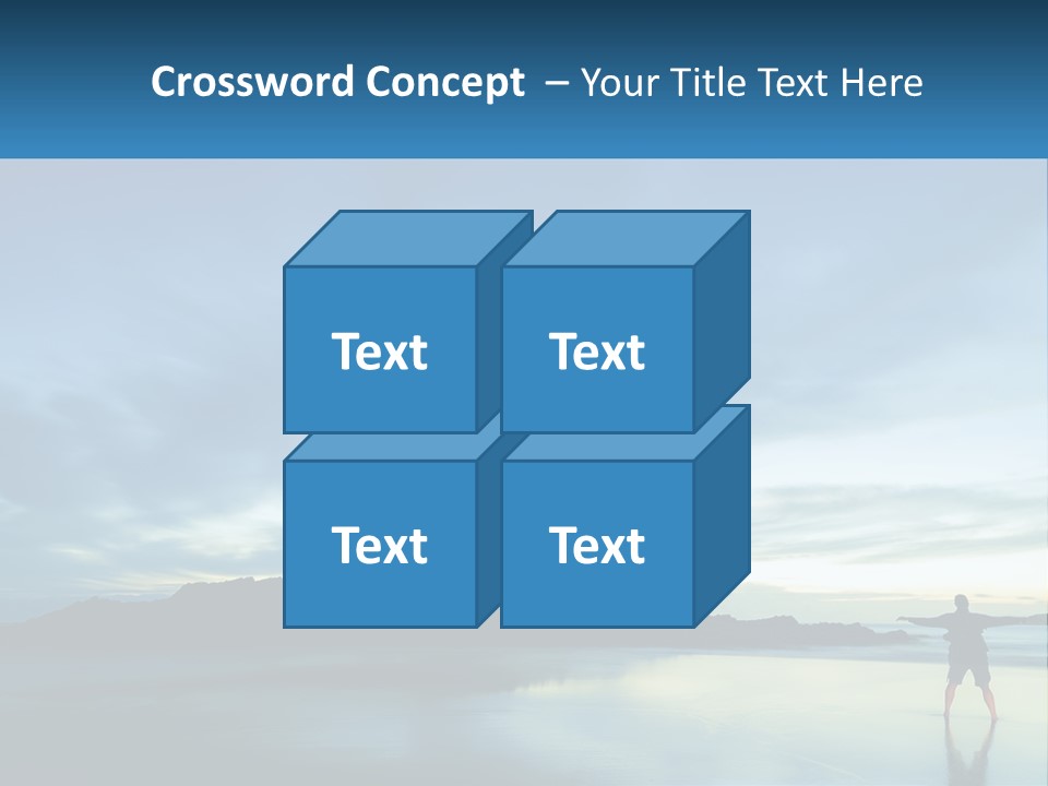 A Person Standing On A Beach With A Sky Background PowerPoint Template