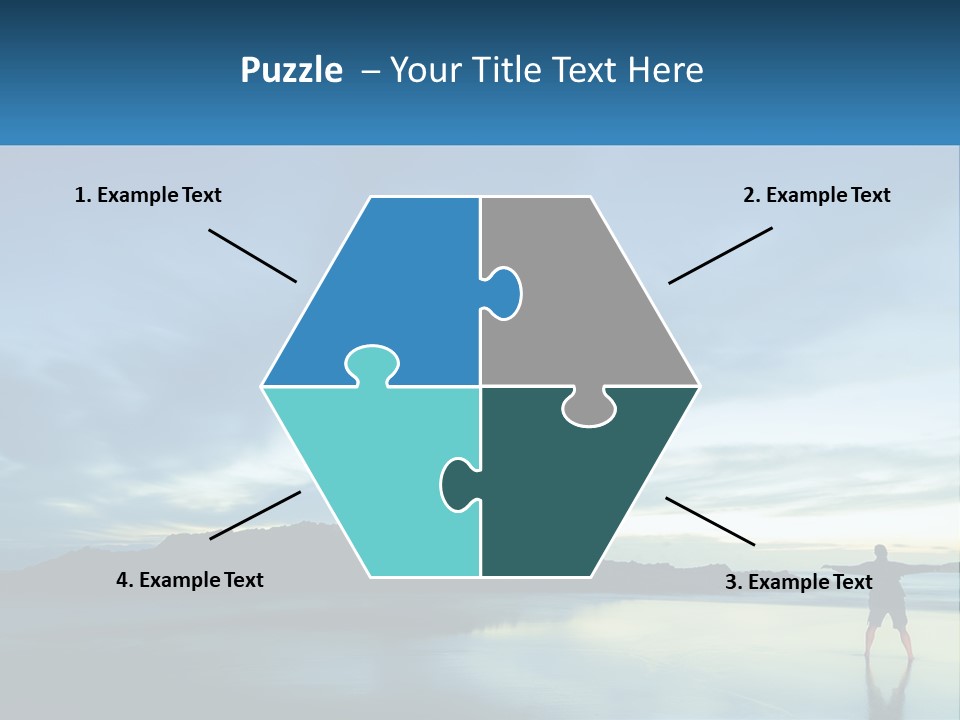 A Person Standing On A Beach With A Sky Background PowerPoint Template