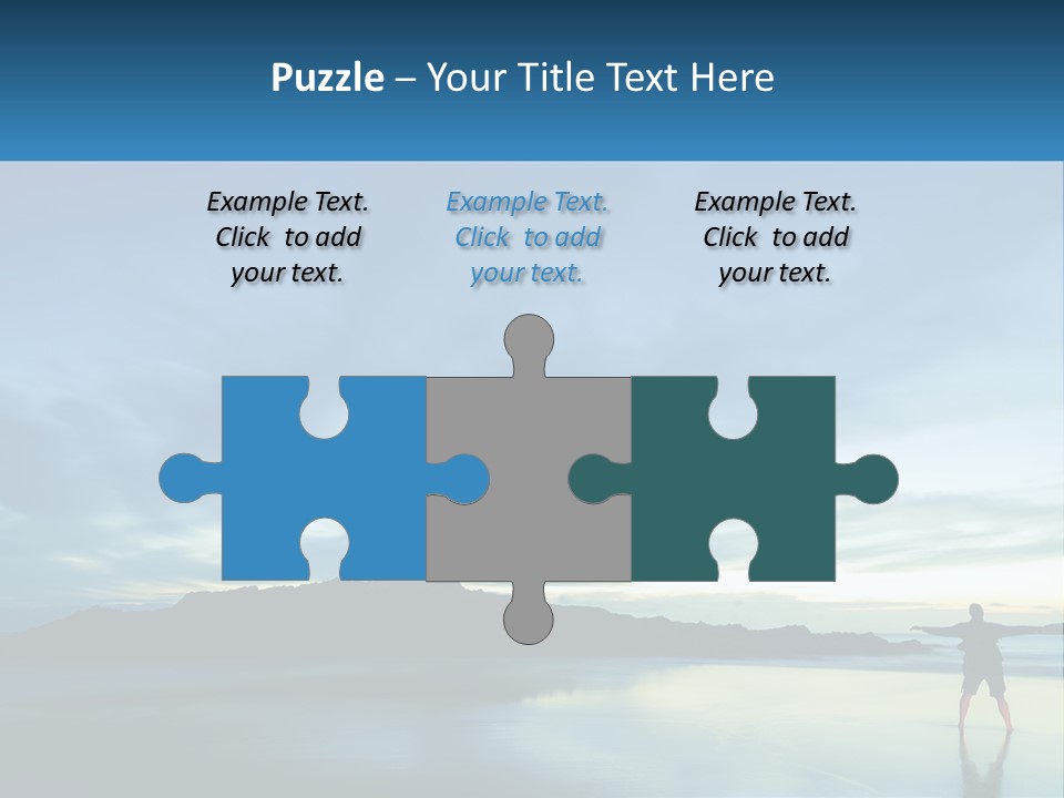 A Person Standing On A Beach With A Sky Background PowerPoint Template