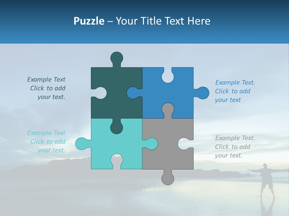 A Person Standing On A Beach With A Sky Background PowerPoint Template