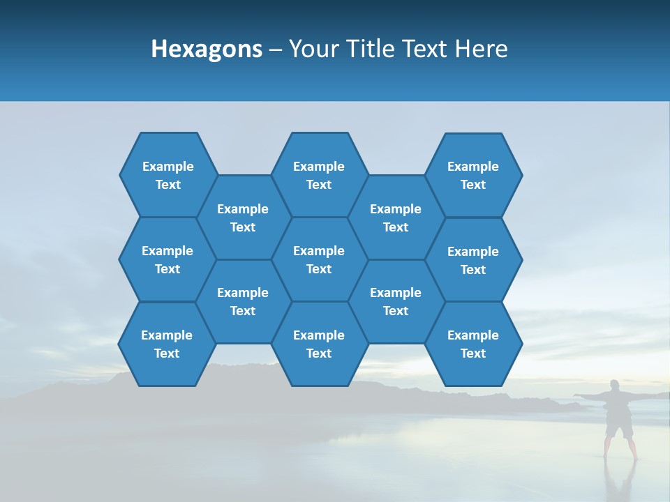 A Person Standing On A Beach With A Sky Background PowerPoint Template