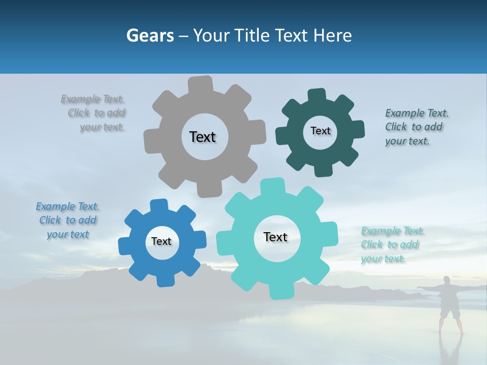 A Person Standing On A Beach With A Sky Background PowerPoint Template