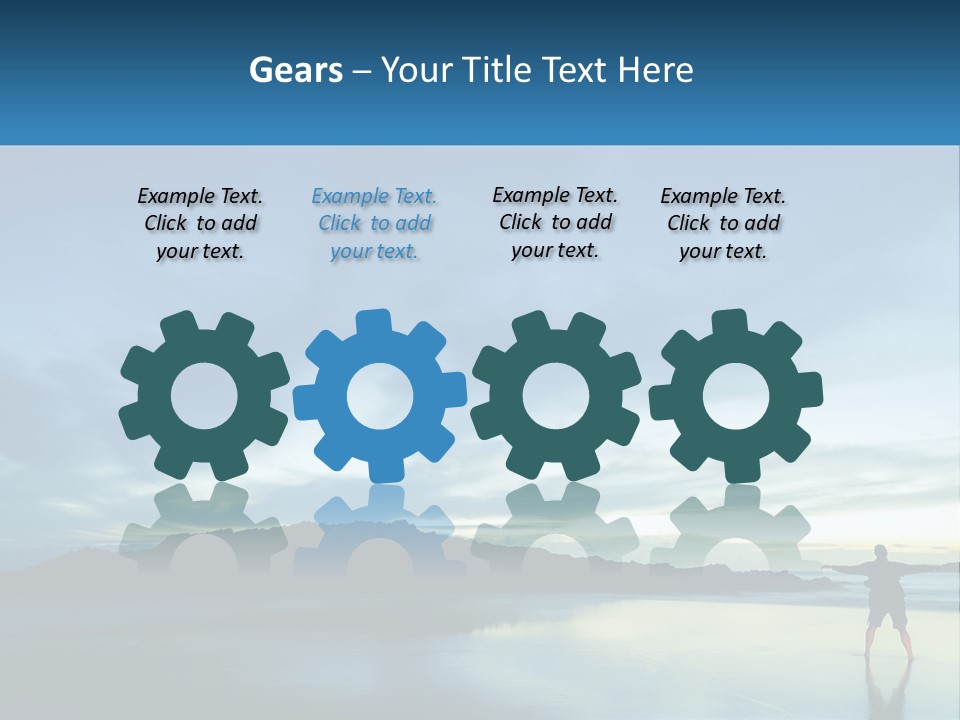 A Person Standing On A Beach With A Sky Background PowerPoint Template