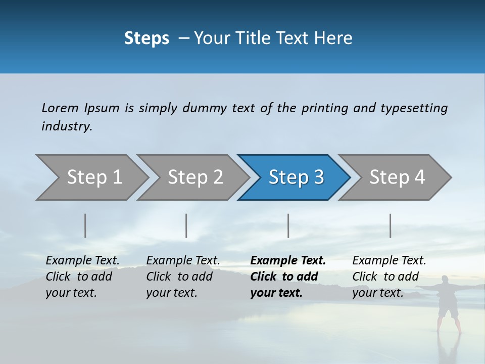 A Person Standing On A Beach With A Sky Background PowerPoint Template