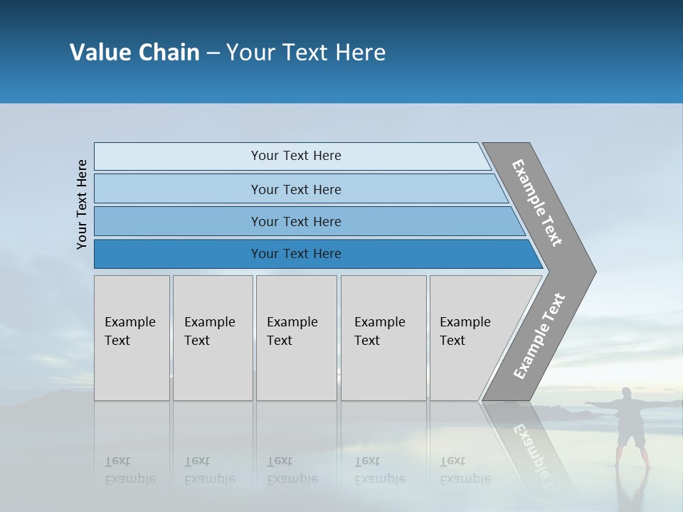 A Person Standing On A Beach With A Sky Background PowerPoint Template
