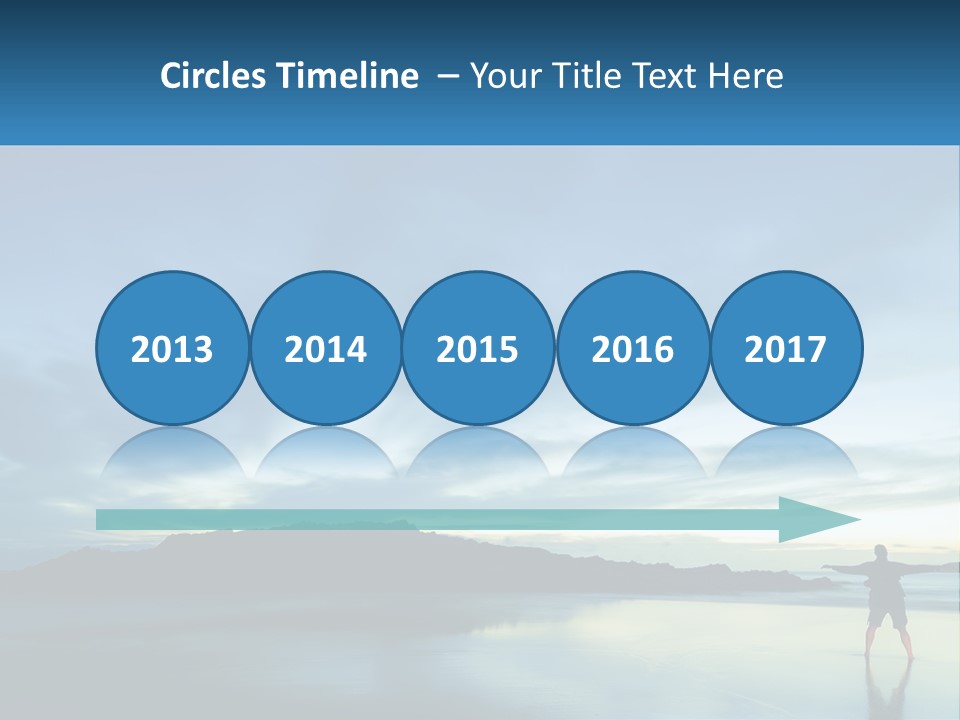 A Person Standing On A Beach With A Sky Background PowerPoint Template