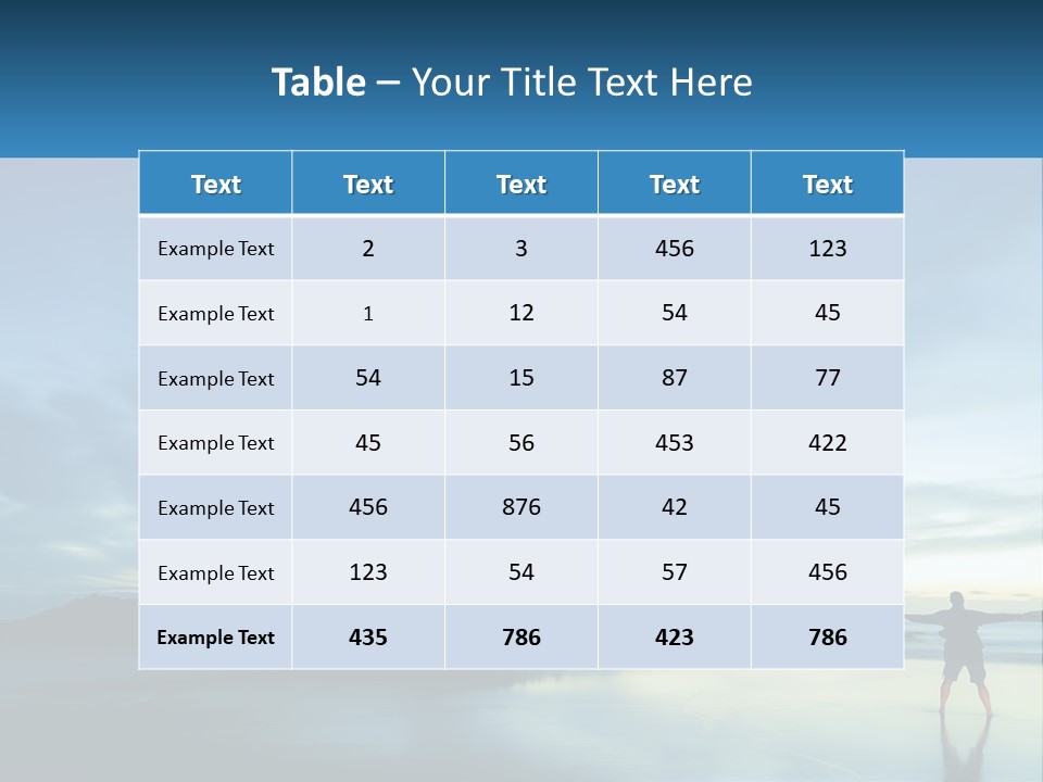 A Person Standing On A Beach With A Sky Background PowerPoint Template