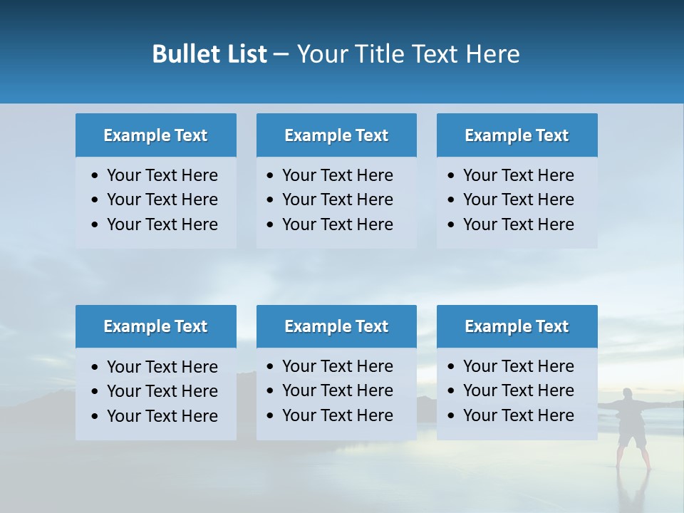 A Person Standing On A Beach With A Sky Background PowerPoint Template