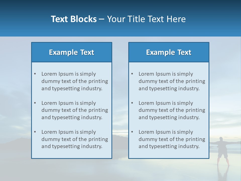 A Person Standing On A Beach With A Sky Background PowerPoint Template